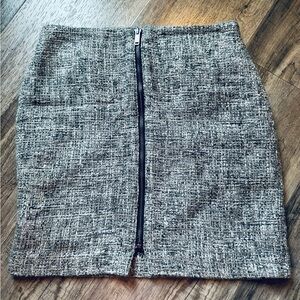 Banana Republic Factory Skirt Tweed Size 0 Petite Gray